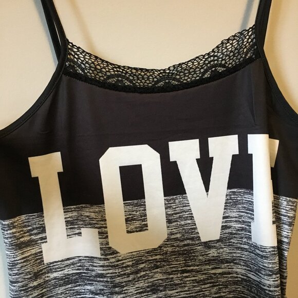 All You Need Is 'Love' Strappy Lace Collar Tank Top - Picture 3 of 14